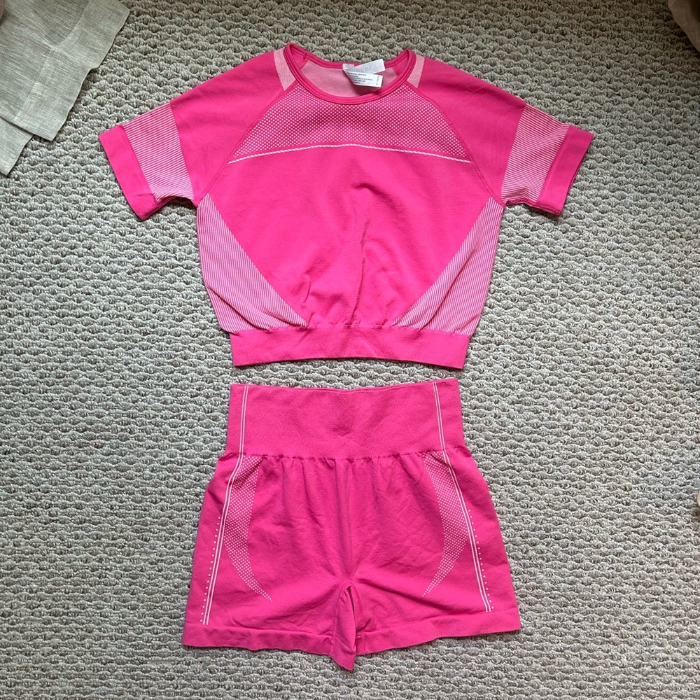 Pink Athletic Two-Piece Set
